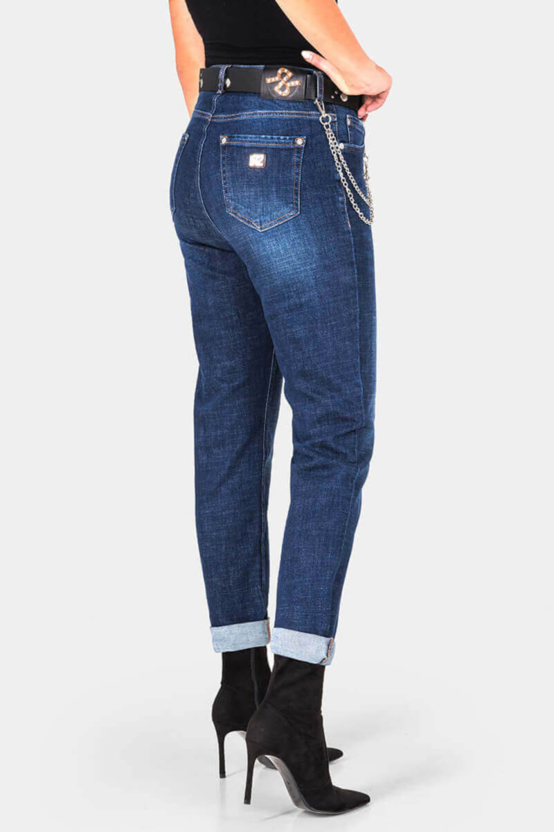 Бойфренд дамски дънки 6343 INDIGO Fashion B