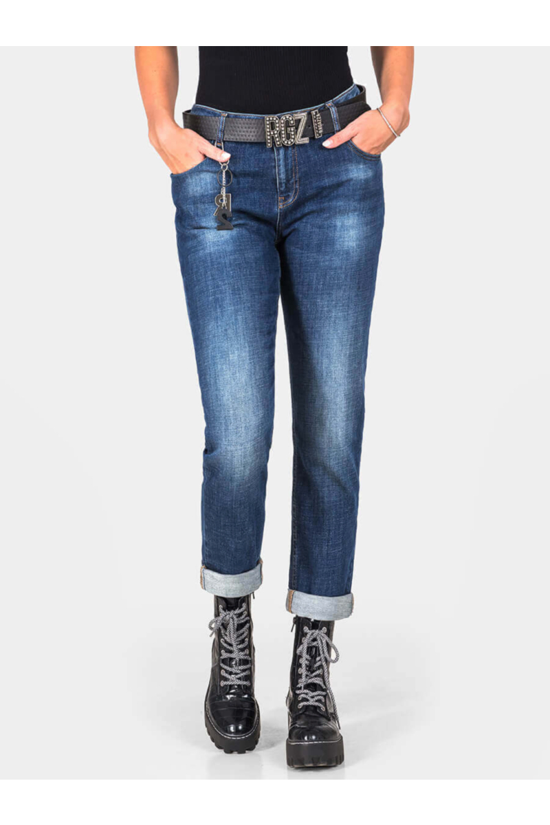 Бойфренд дамски дънки 6349-77  INDIGO Fashion