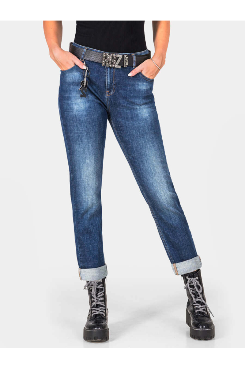 Бойфренд дамски дънки 6349-77  INDIGO Fashion