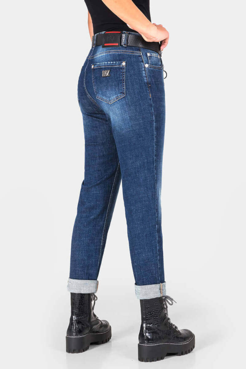 Бойфренд дамски дънки 6349-77  INDIGO Fashion B