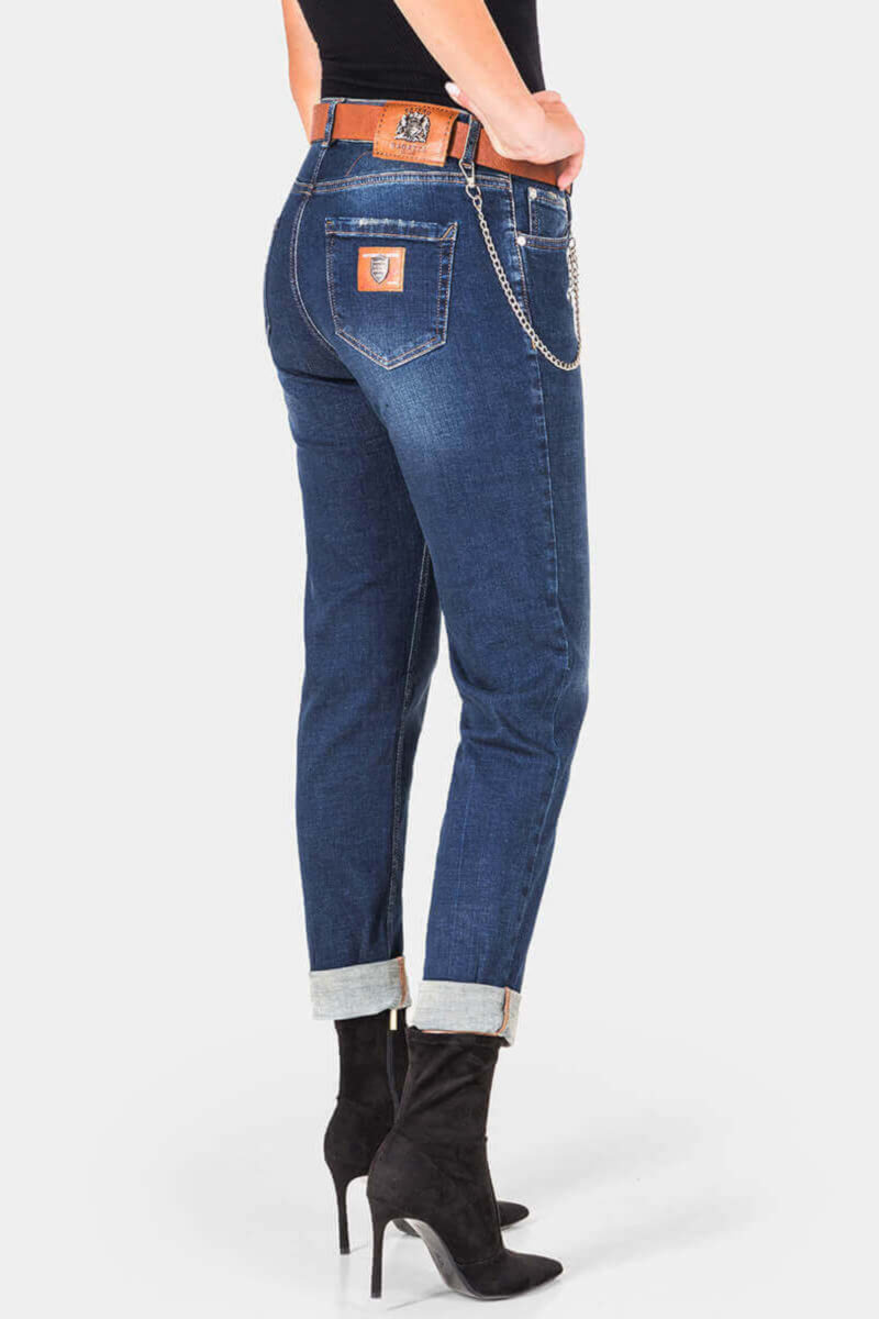 Бойфренд дамски дънки 6355 INDIGO Fashion B