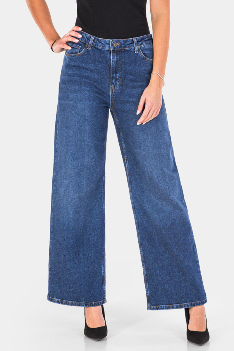 Разкроени дамски дънки 6427 Lacarino от Indigo Fashion