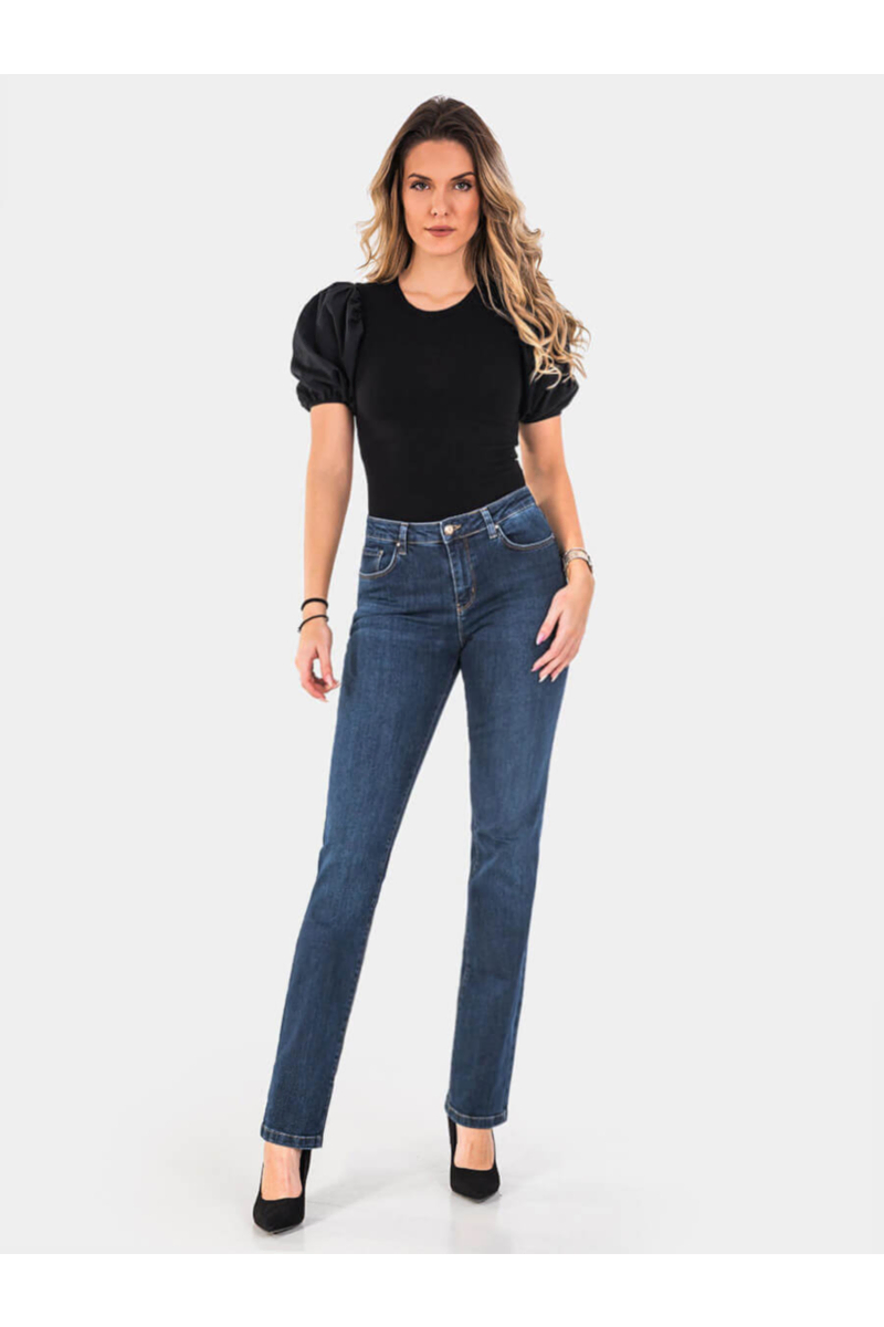 Прави дамски дънки Kelly 6515-78 INDIGO Fashion