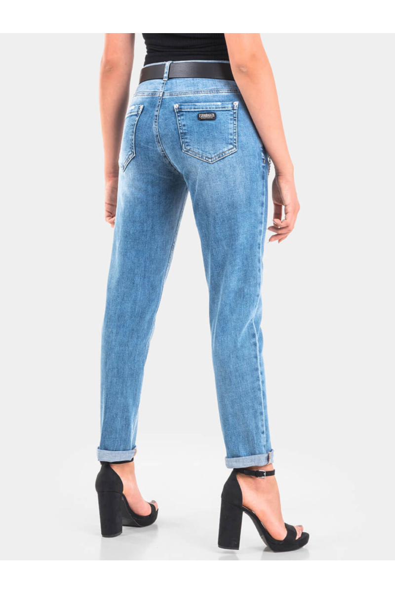 Бойфренд дамски дънки 6011  INDIGO Fashion