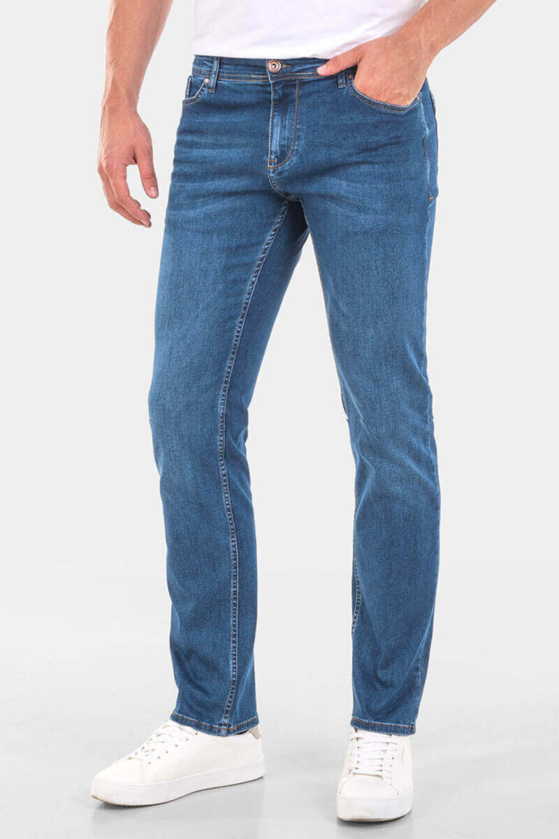 Прави мъжки дънки 5250 INDIGO Fashion