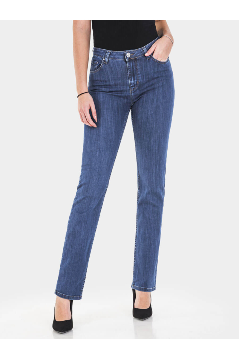 Прави дамски дънки 5253 INDIGO Fashion