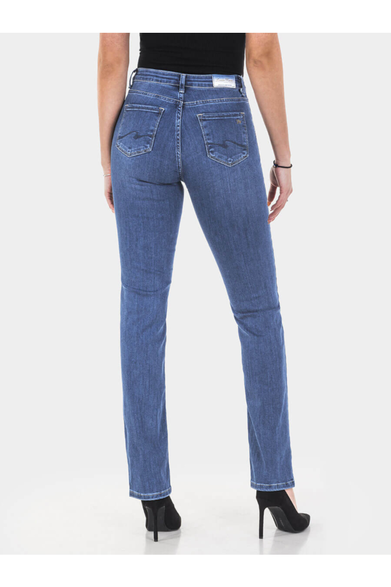 Класически дамски дънки 5766  INDIGO Fashion