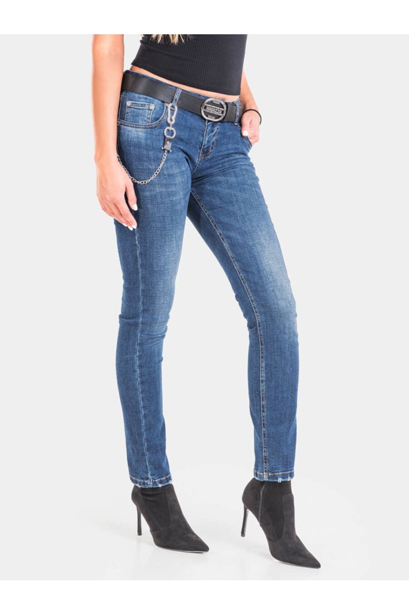 Слим фит дамски дънки 6158 INDIGO Fashion