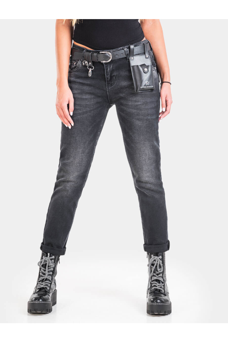 Бойфренд дамски дънки 6168 INDIGO Fashion