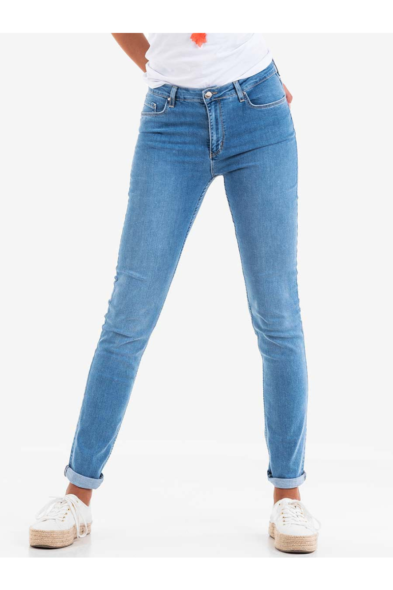 Светли слим фит дамски дънки 5396 INDIGO Fashion