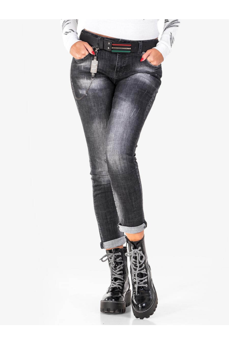 Бойфренд дамски дънки 50114 INDIGO Fashion