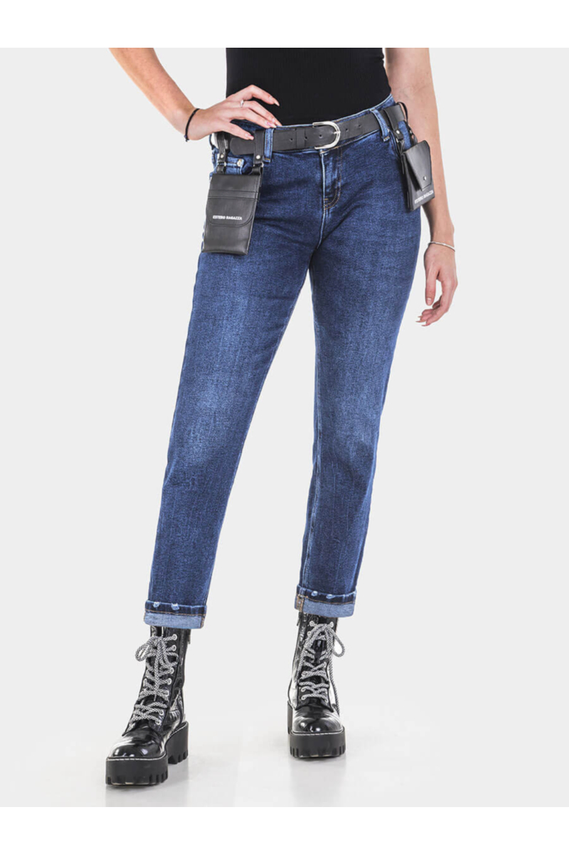 Бойфренд дамски дънки 6169 INDIGO Fashion C