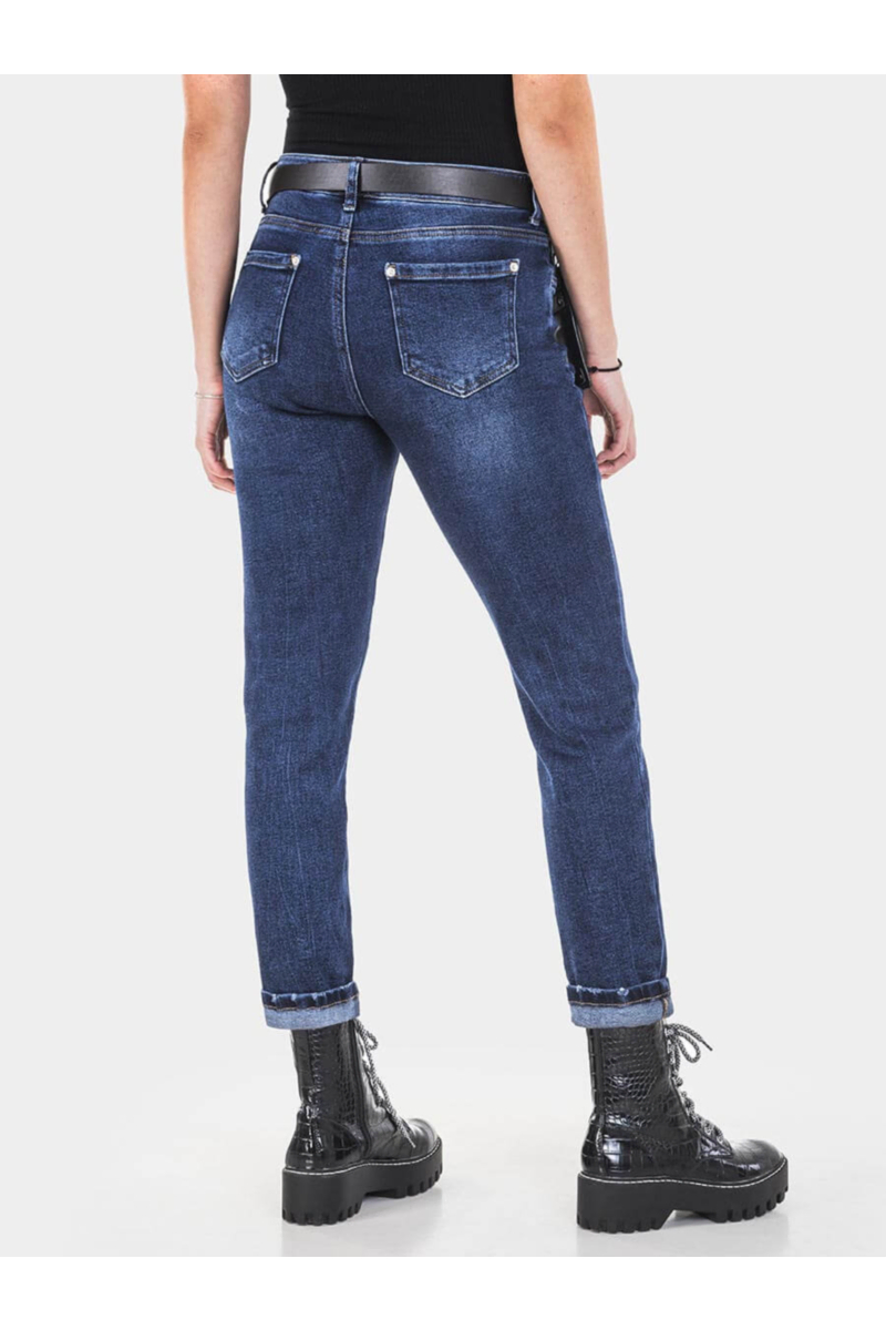 Бойфренд дамски дънки 6169 INDIGO Fashion E