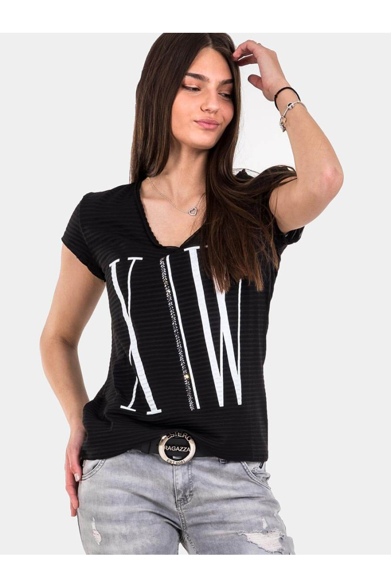 Черна дамска блуза 601791 INDIGO Fashion