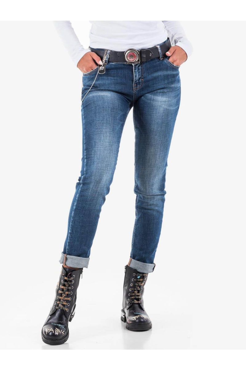 Дамски бойфренд дънки 5859-78 INDIGO Fashion