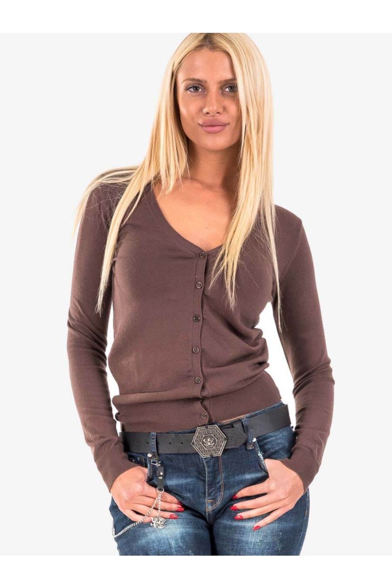Кафява дамска жилетка CP04 INDIGO Fashion