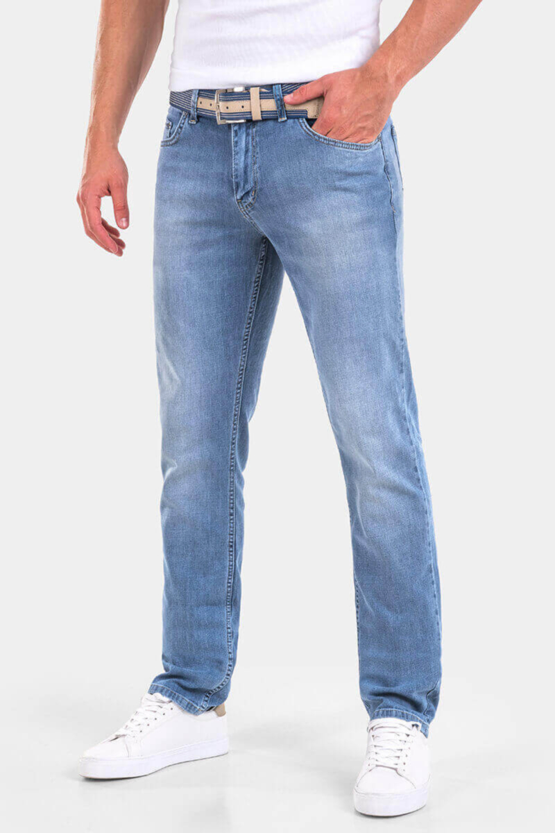 Прави мъжки дънки 6648 INDIGO Fashion C