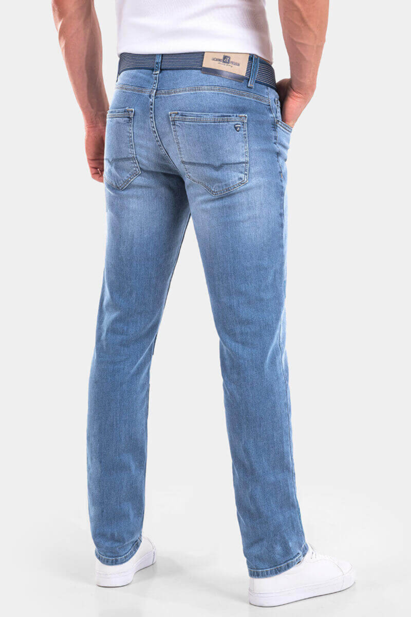 Прави мъжки дънки 6648 INDIGO Fashion B
