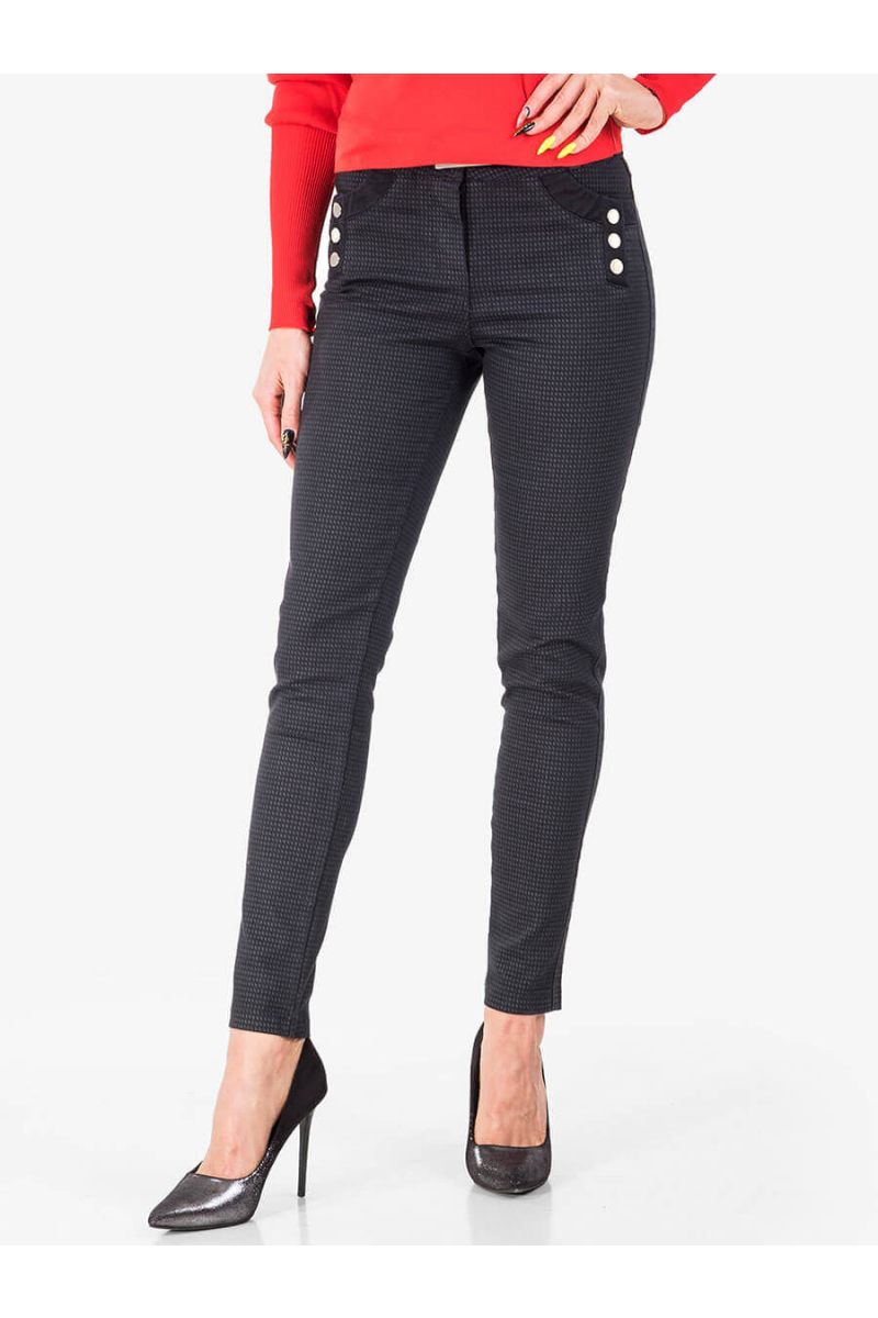 Дамски слим фит панталон 3306-16 INDIGO Fashion