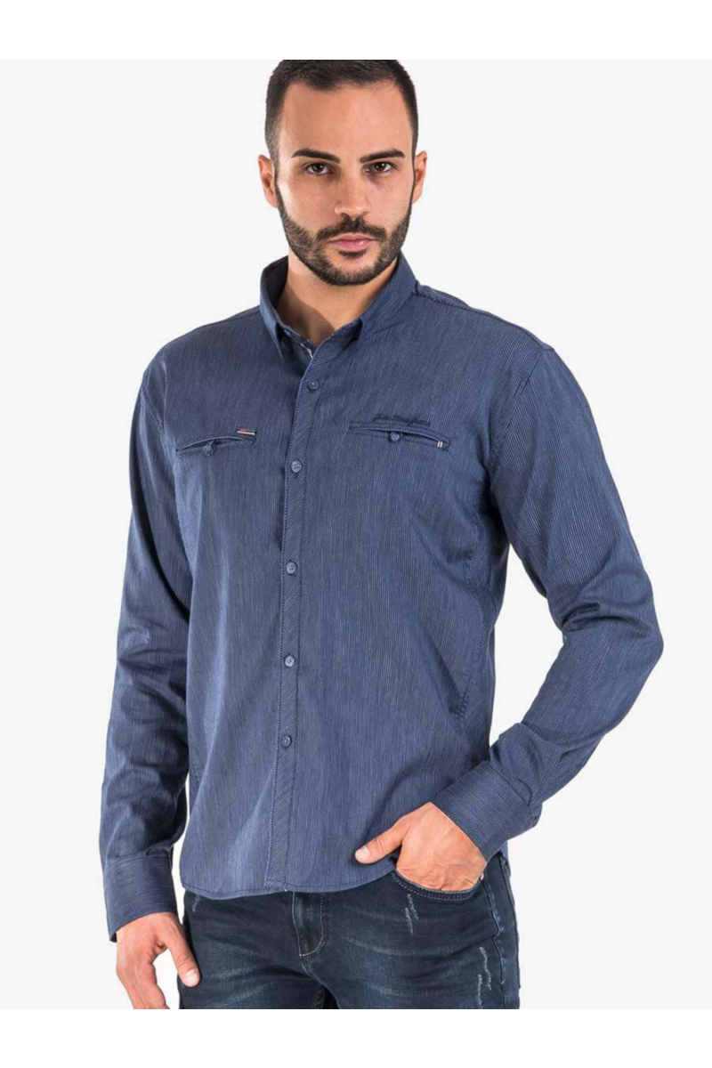 Раирана мъжка риза 2714 INDIGO Fashion