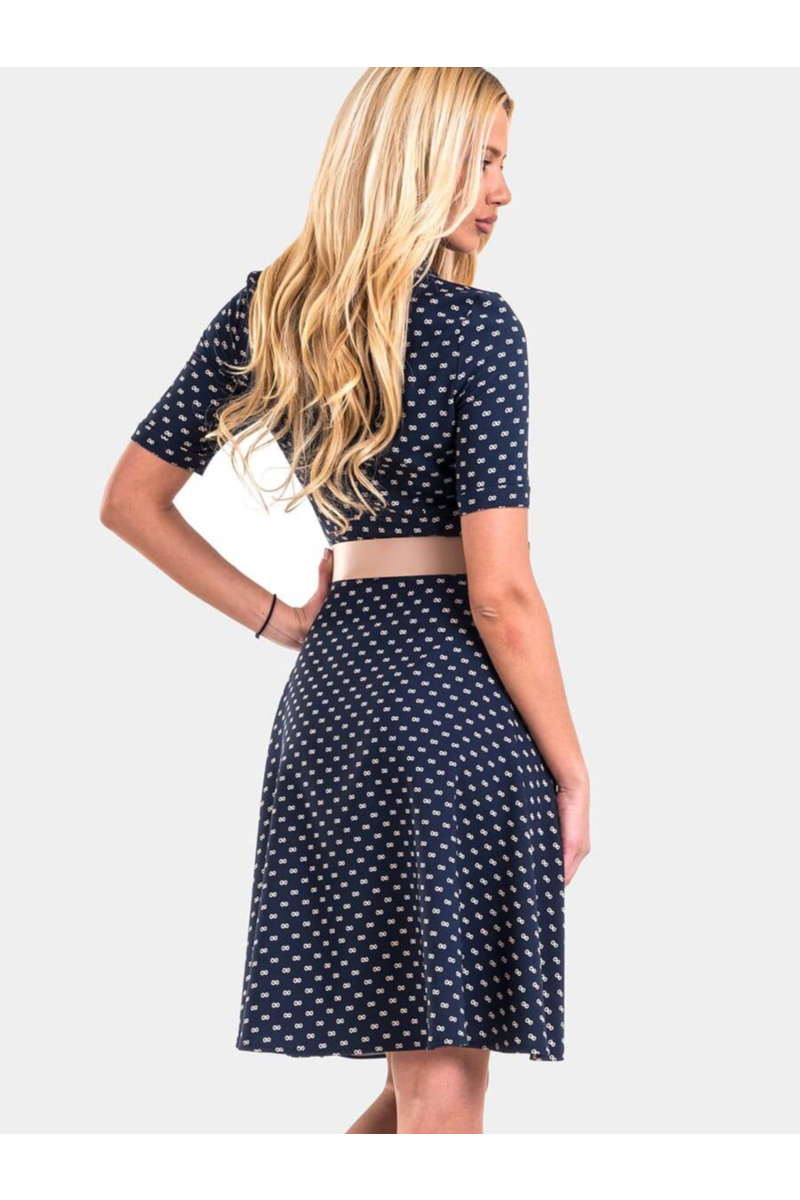 Вталена рокля 2501-18 INDIGO Fashion