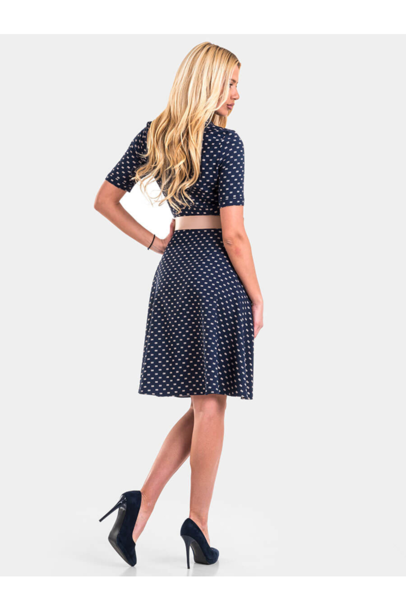 Вталена рокля 2501-18 INDIGO Fashion