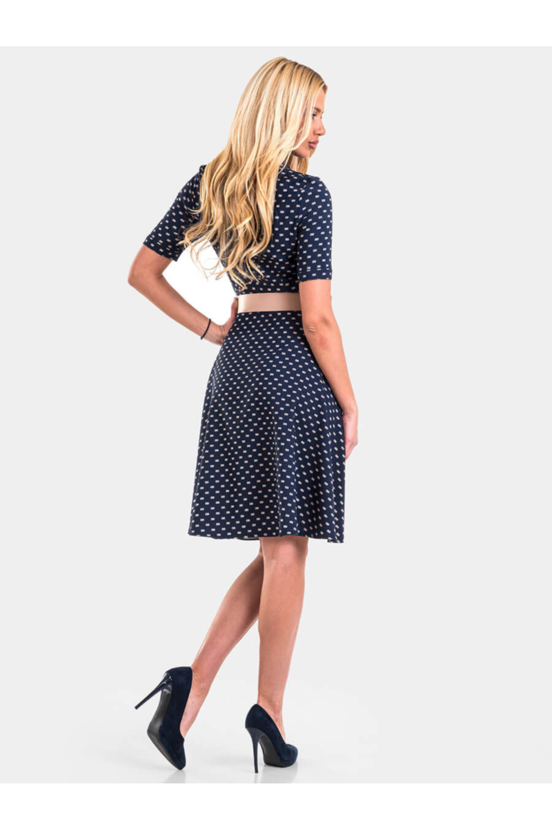 Вталена рокля 2501-18 INDIGO Fashion
