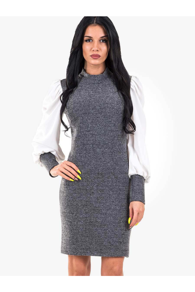 Рокля с шифонен ръкав 98451 INDIGO Fashion