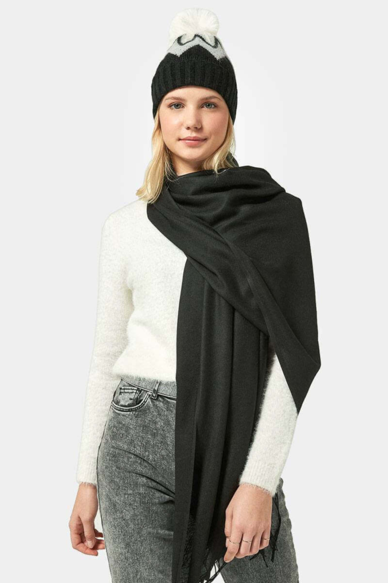 Едноцветен шал 12311-09 INDIGO Fashion Α