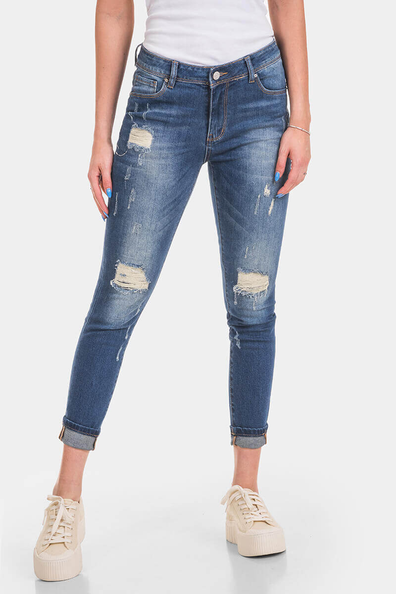 Слим фит дамски дънки 8268 CONS