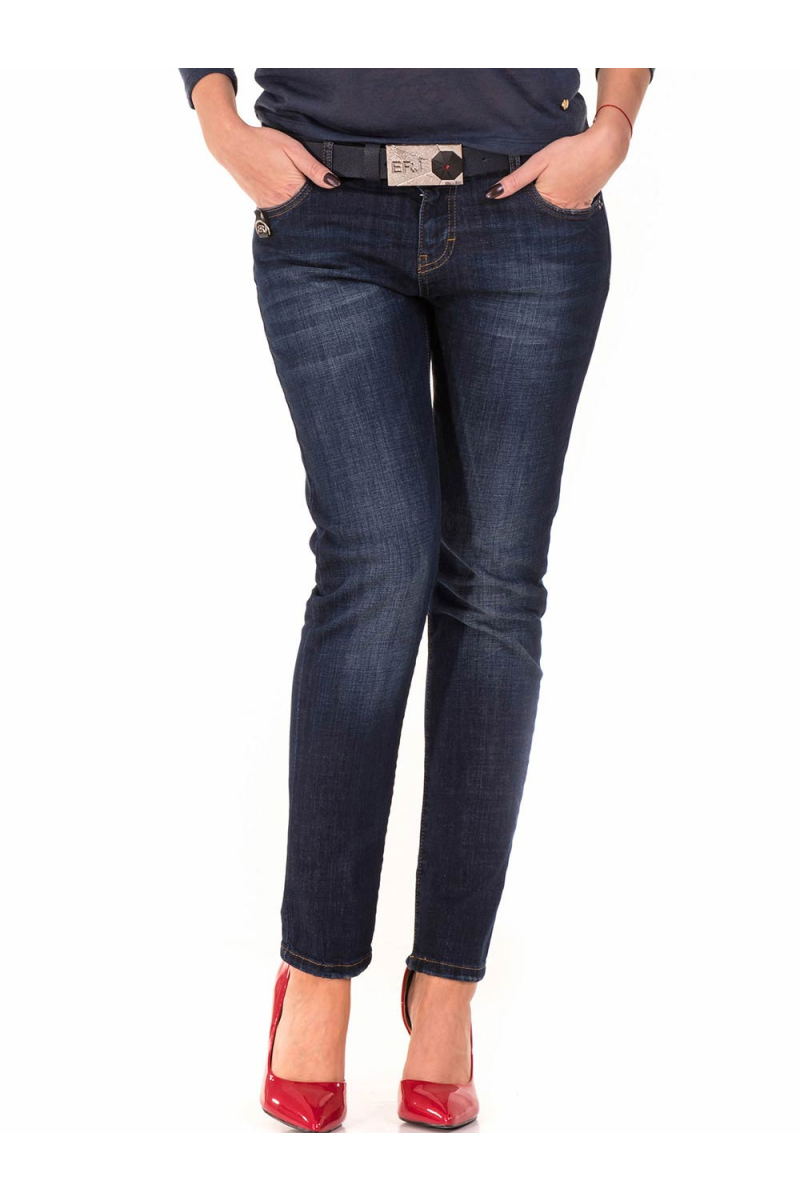 Дамски дънки бойфренд 5426 INDIGO Fashion