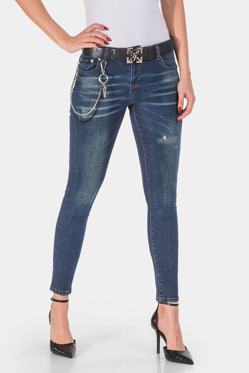 Слим фит дамски дънки 30292-79 PUCCIHINO