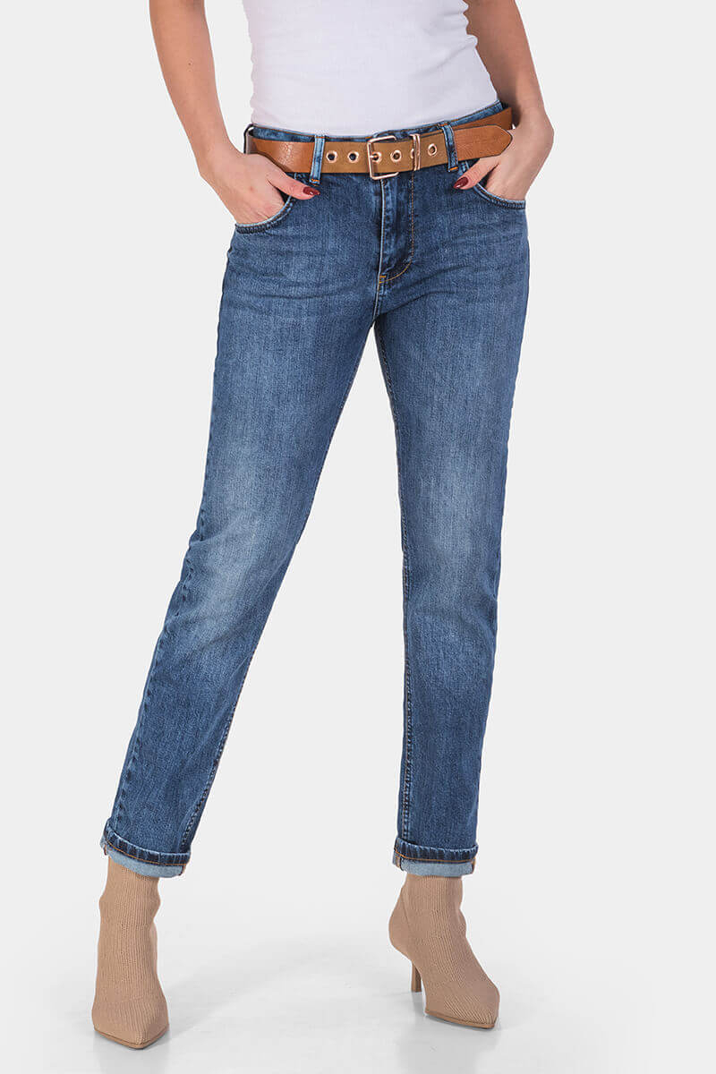 Бойфренд дамски дънки 7032-78 What's up