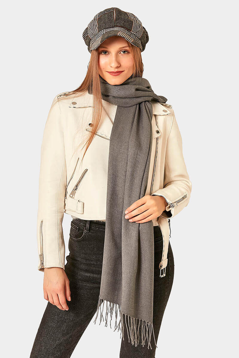 Едноцветен шал 12311-16 INDIGO Fashion A