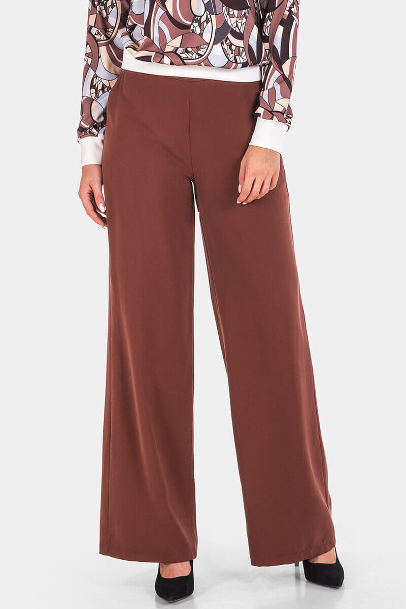 Елегантен дамски панталон с широки крачоли 7140P-22 DESIGNER