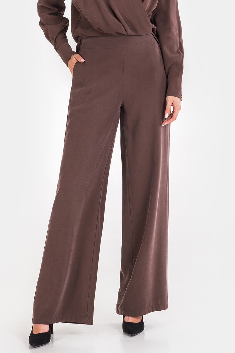 Елегантен дамски панталон с широки крачоли 7140P-45 DESIGNER