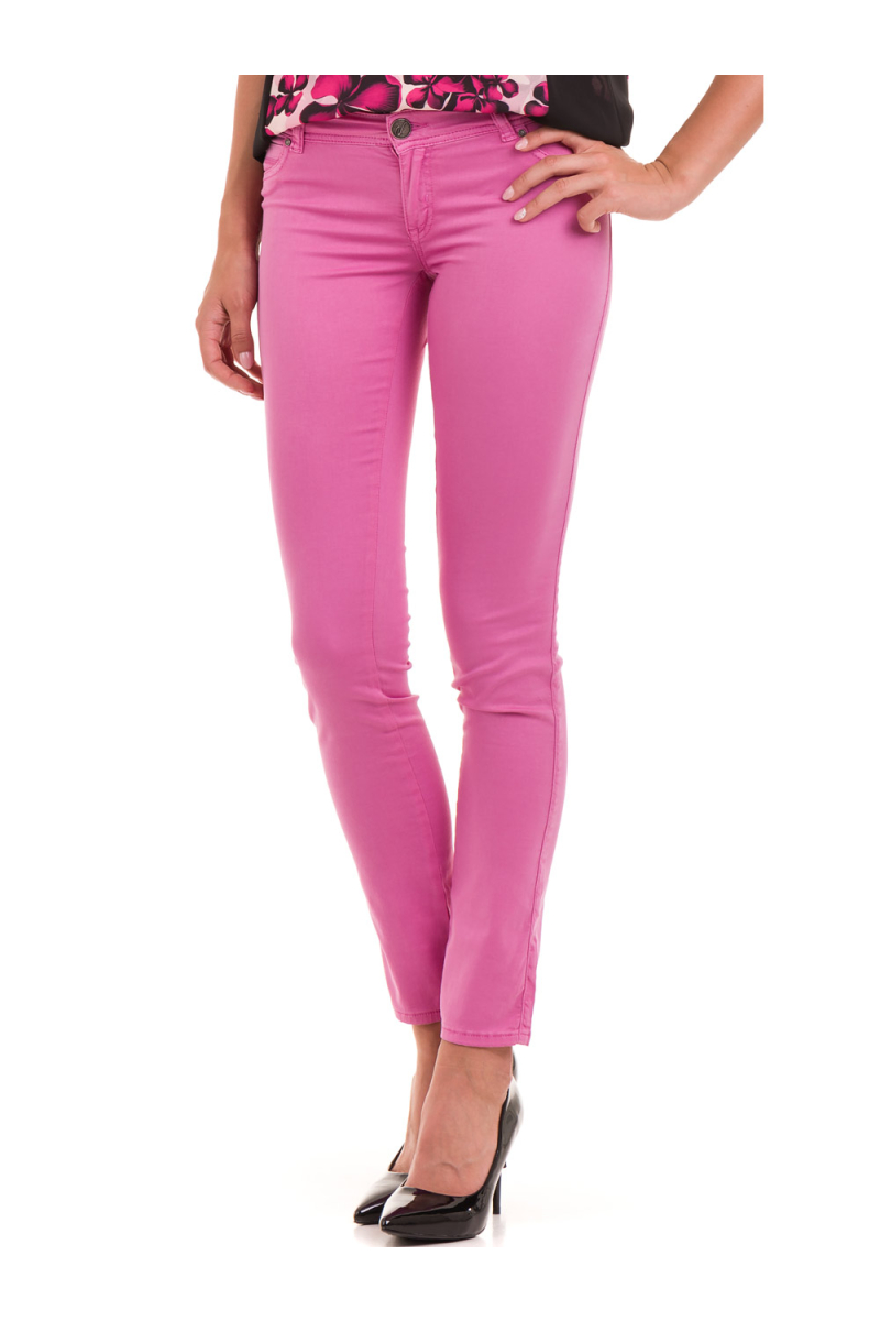 Дамски слим фит панталон VIGOSS 20156- тъмно розов