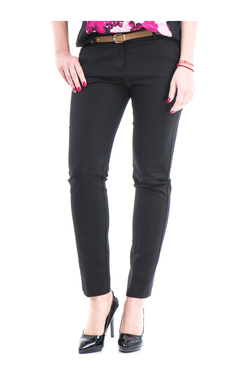 Дамски панталон ZANZI с колан 21193 - черен
