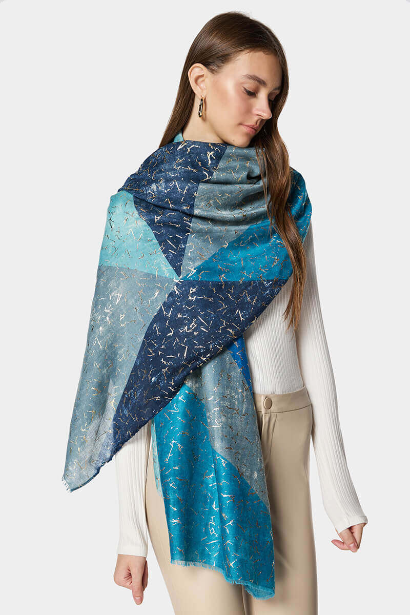 Дамски шал 15090-08 Indigo A