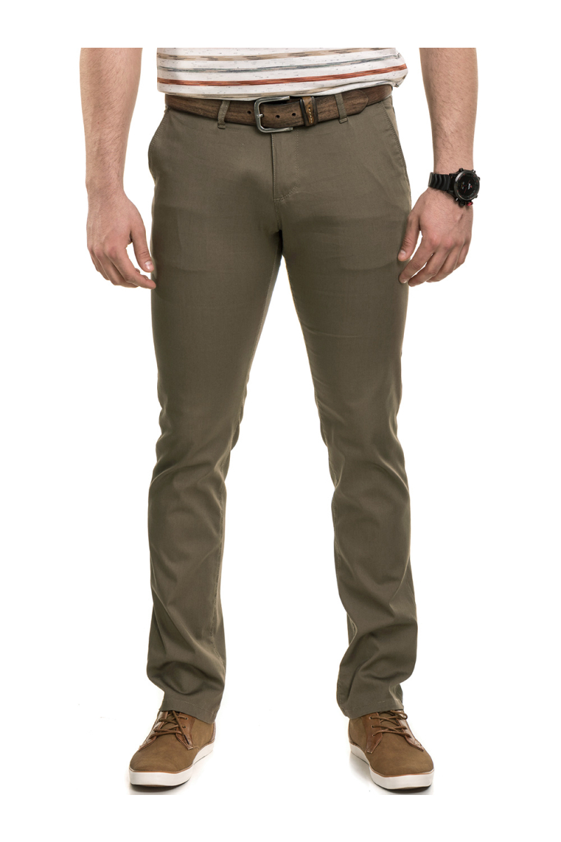 Мъжки спортно-елегантен панталон BRN 7207 - цвят каки 