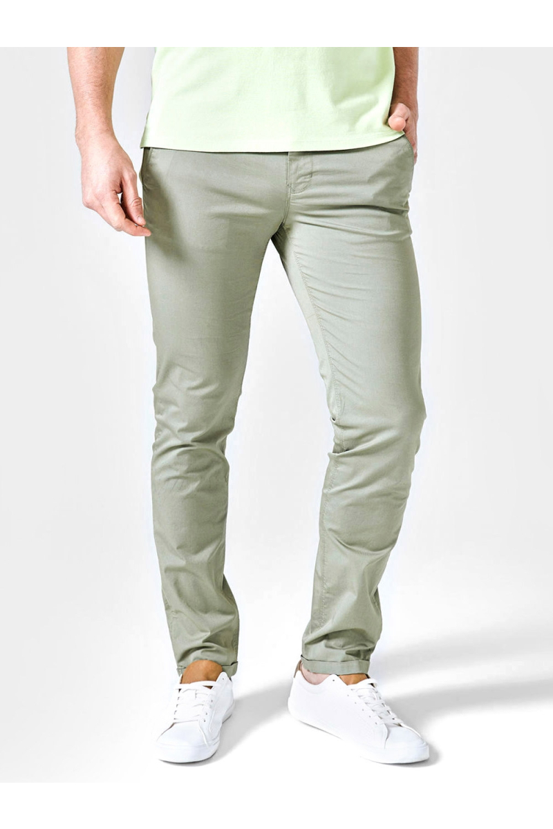 Мъжки памучен панталон с италиански джоб - зелен 100527 INDIGO Fashion