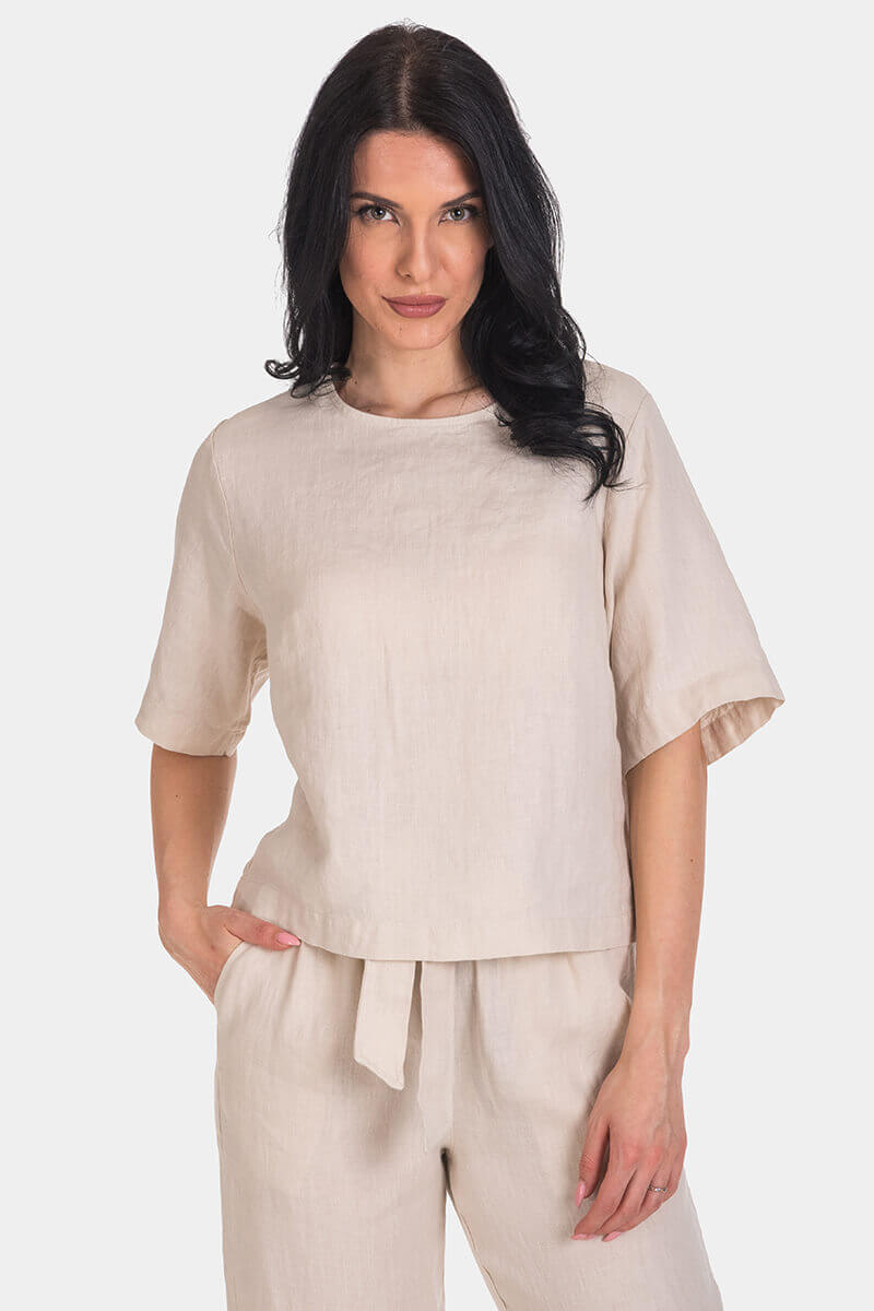 Дамска ленена блуза 7B114B-02