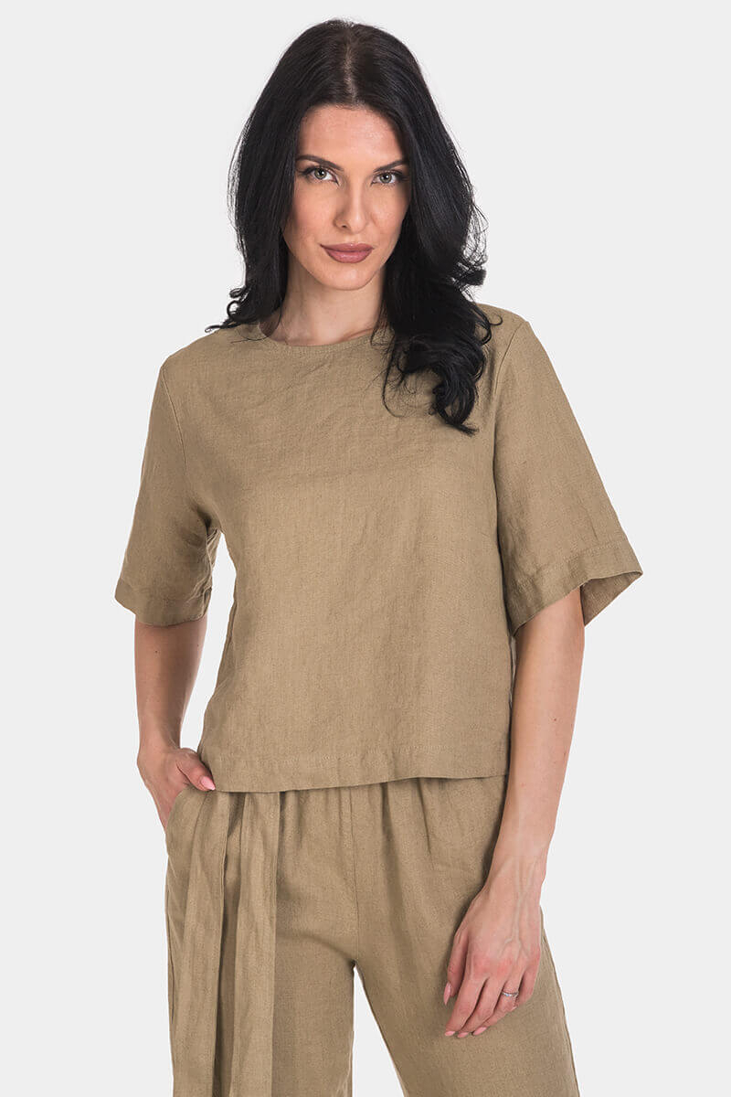 Дамска ленена блуза 7B114B-06