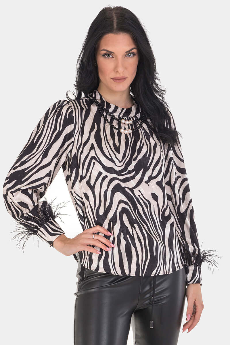 Елегантна дамска блуза 2465-09 Gogo life A