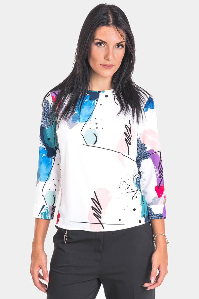 Елегантна дамска блуза 3073-50 Sadosa INDIGO Fashion A