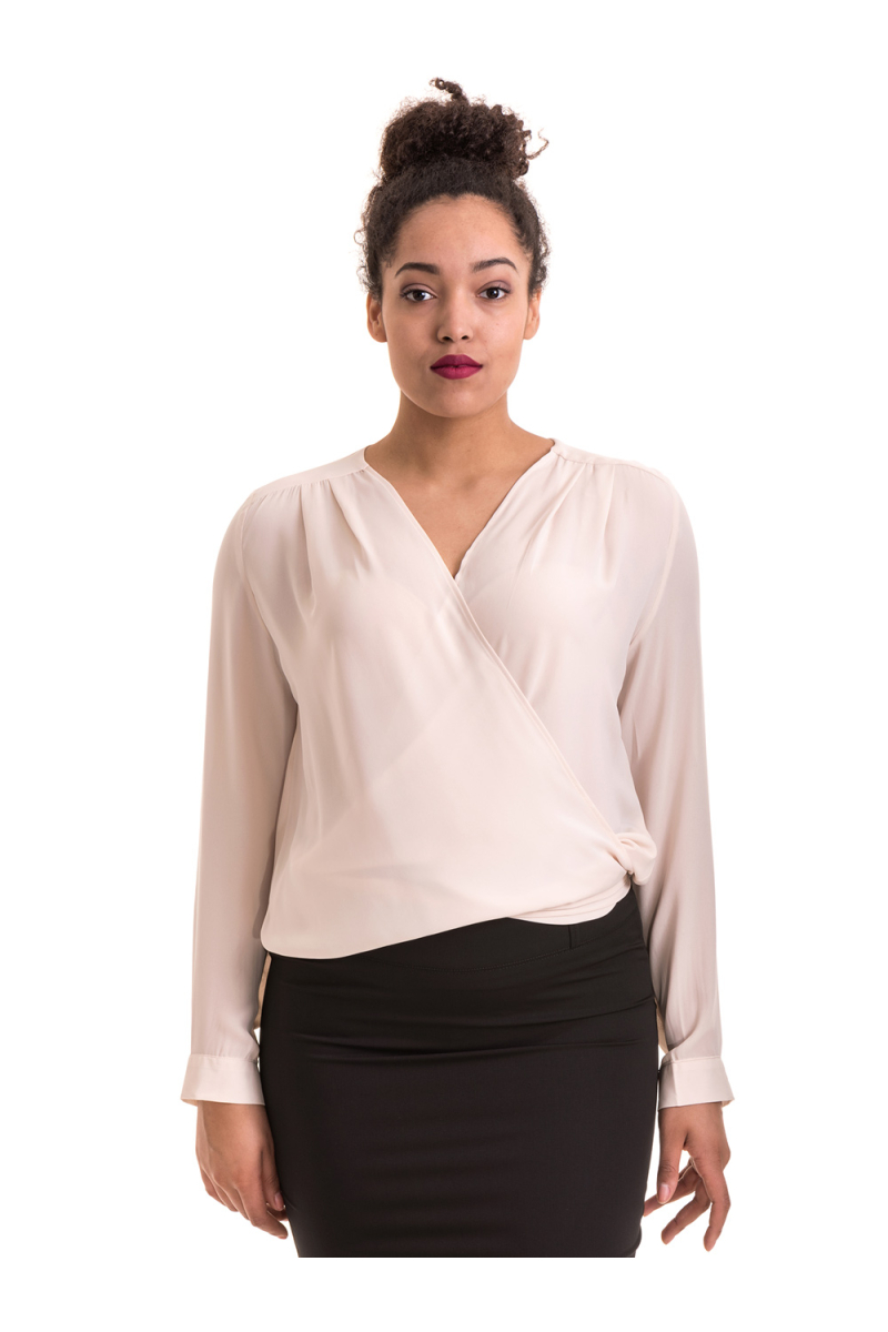 Елегантна дамска блуза ZANZI 06124 - цвят светло бежов 