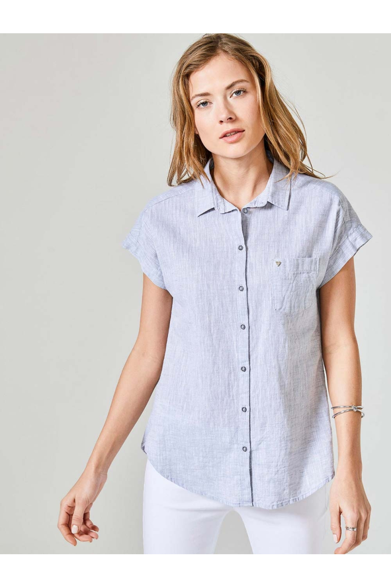 Дамска светлосива спортно-елегантна риза 750537 INDIGO Fashion