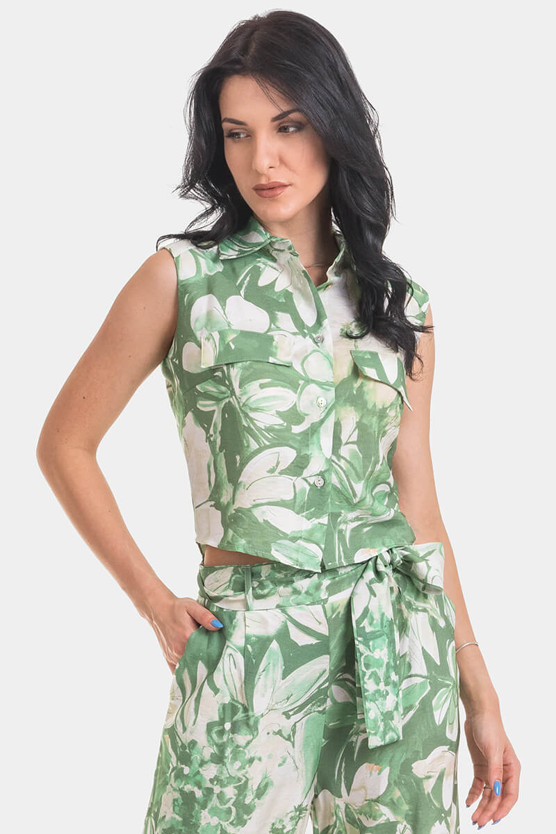 Дамска риза без ръкави 2035R-05 ZANZI