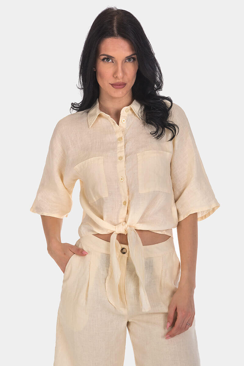 Ленена дамска риза 2B100-12