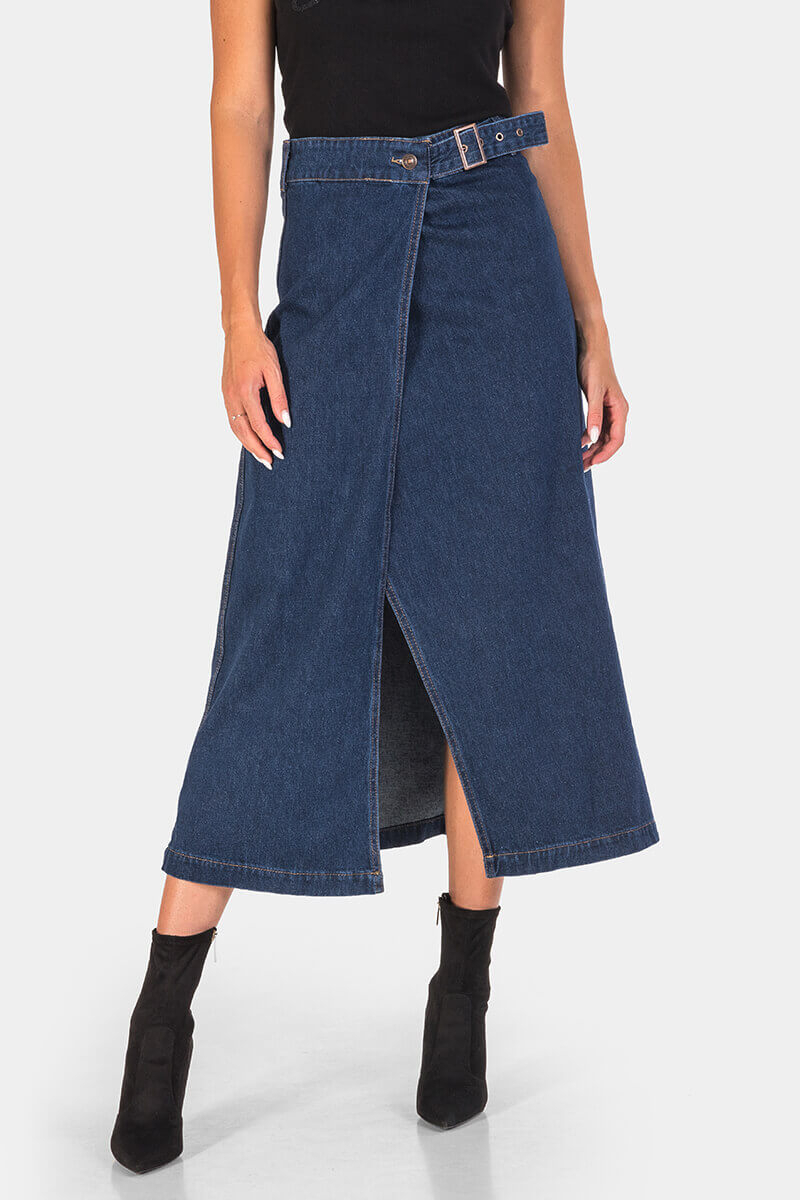 Дълга дънкова пола 7751-79 Lacarino